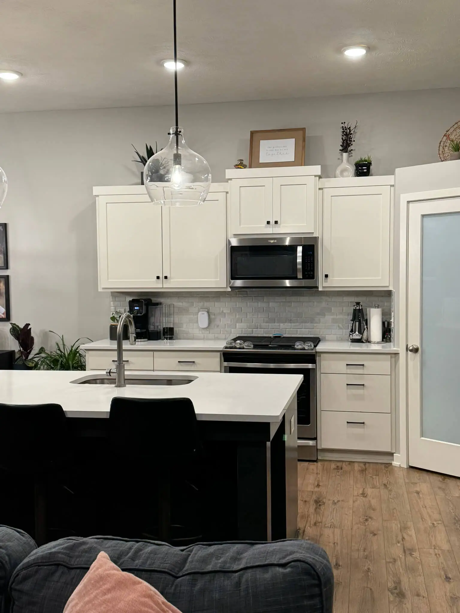 A kitchen brought back to life with new paint.